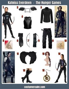 an image of the character katniss everdeen from the hunger games costume guide