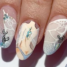 Character Nail Art, Fantasy Nails, Grunge Nails, Glow Nails, Nail Art Designs Diy, Long Acrylic Nails Coffin, Soft Nails, Acrylic Nails Coffin Short