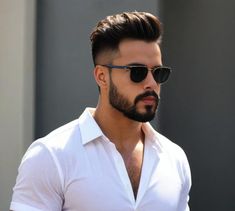 Silky Hairstyles For Men, Haircut For Men With Beard, Long Fade Haircut, Beard Styles For Boys, Long Fade, Short Hair With Beard, Bald Men With Beards, Seahorse Tattoo, Mens Hairstyles With Beard