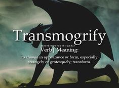 a black and white photo with the words transogrify on it