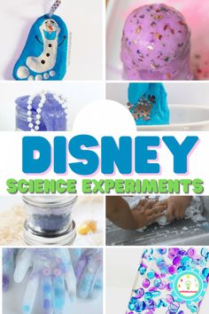 disney science experiments and activities for kids to do with the snowman, frozen princess, penguin