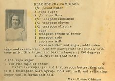 an old recipe for cake with pictures on it