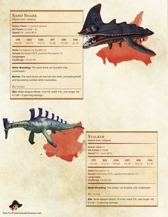 an info sheet with two different types of dinosaurs