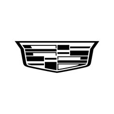 a black and white image of a car emblem