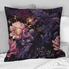 a pillow that has flowers on it