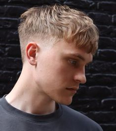 Blonde Taper Fade Men, Taper Fade Haircut Blonde Men, Blonde Fade Men, Straight Hairstyles Men Blonde, Men Haircut Taper Fade, Messy French Crop Haircut Men, Blonde Man Hairstyle, Men’s Hair Blonde