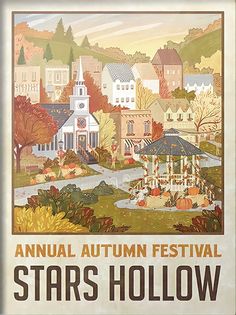 an advertisement for the annual autumn festival stars hollow