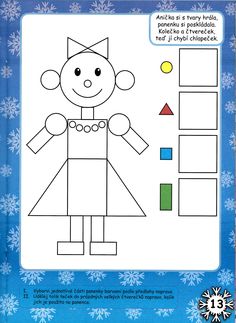 an activity book for children to learn how to draw and color with snowflakes