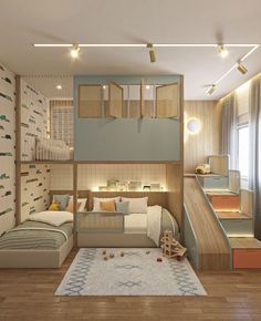 Kids Room Bed, Ideas Habitaciones, Cool Kids Bedrooms, Kids Room Interior Design, Modern Kids Bedroom, Modern Kids Room, Kids Bedroom Inspiration, Kids Bedroom Designs, Kids Interior Room