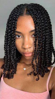 Two Strand Twist Hairstyles, Natural Hair Twists, Twist Braid Hairstyles, Protective Hairstyles Braids, Hair Twist Styles, Ribbon Hairstyle, 4c Hair, Natural Hair Braids