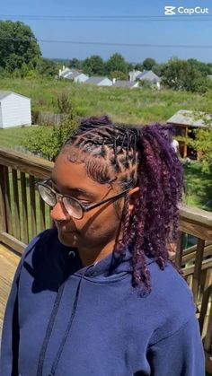 Locs Purple, Twist Loc Styles, Dyed Locs Ideas, Black Girls With Locs, Girls With Locs, Purple Locs, Locs Ideas, Locs Inspiration, Dyed Locs