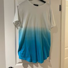 Brand New Blue Cotton T-shirt For Summer, Blue Summer Streetwear Shirt, Blue Ombre, Pacsun, Shirt Color, Colorful Shirts, Blue White, Color Blue, Tee Shirts