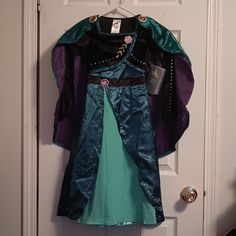 Nwt Official Disney Frozen 2 Anna Costume, Size 5-6, Beautiful Gown With A Satin Feel With Removable Velvet Cape. Excite Your Little Frozen Princess With This Costume And Then Beautiful Dress Up Outfit Afterwards. Sully Halloween Costume, Pluto Costume, Sleeping Beauty Halloween Costume, Minnie Mouse Dress Toddler, Mal Costume, Olaf Costume, Frozen 2 Anna, Woody Costume, One Piece Hoodie