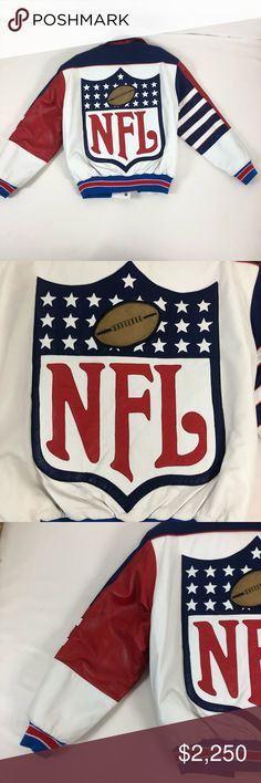 Spotted while shopping on Poshmark: VINTAGE -NFL SHIELD / JEFF HAMILTON LEATHER JACKET! #poshmark #fashion #shopping #style #Jeff Hamilton #Other Jeff Hamilton, Vintage Leather Jacket, Jacket Vintage, Very Rare, Snap Closure, Inside Pocket, Nfl