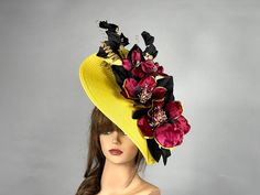 It is my own unique design. This headband is perfect for horse racing events, church, the Kentucky derby, weddings, garden tea parties and charity events. Please visit my other shop https://www.etsy.com/shop/BridalWorldAccessory?ref=hdr_shop_menu Thank you for shopping at my shop Have a great day Handmade Mini Hat For Kentucky Derby Evening, Handmade Evening Headpiece For Kentucky Derby, Handmade Headpieces For Summer Parties, Elegant Handmade Mini Hats For Party, Handmade Elegant Mini Hats For Parties, Summer Party Costume Hats And Headpieces With Handmade Flowers, Summer Party Costume Hats With Handmade Flowers, Handmade Flower Costume Hats For Summer Party, Yellow Hat For Kentucky Derby Party