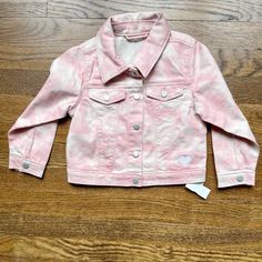 Boutique Pink Tie Dye Embroidered Heart Denim Jacket, Jacket Is Old Navy Before Personalization. Size 3t Nwt Spring Cute Denim Jacket With Pockets, Cute Cotton Outerwear With Button Closure, Cute Long Sleeve Denim Jacket For Spring, Cute Pink Denim Jacket With Long Sleeves, Cute Pink Long Sleeve Denim Jacket, Cute Fitted Long Sleeve Denim Jacket, Fitted Long Sleeve Cute Denim Jacket, Embroidered Denim Jacket, Embroidered Heart