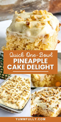 quick one - bowl pineapple cake delight is the perfect dessert for any holiday gathering