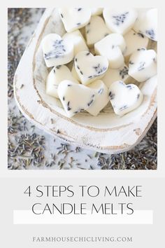 four steps to make candle melts