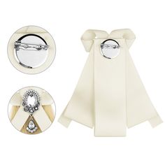 Satin elegant brooch necktie for decoration. The locking brooch pin back is easy to use and can make you clip your bow tie quickly and easily. Bowtie with glass rhinestones in the middle is very elegant. This stylish bow brooch can also be a great present for Christmas, New Year, Mother's Day, birthday, etc. Tips: 1. The actual fabric color may be different from the online color, because of different computer monitors' brightness or production batches. 2. Please allow 2-3cm manual measurement di Classic Wedding Brooch With Bow, Elegant Wedding Brooches With Ribbon, Elegant White Pins For Formal Occasions, White Elegant Formal Pins, Elegant White Formal Pins, Elegant Brooches With Decorative Bow For Formal Occasions, Elegant Formal Brooch With Decorative Bow, Elegant Bow Lapel Pin For Weddings, Elegant Party Pins With Bow Tie Detail