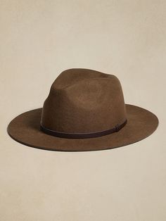 Felt Fedora | Banana Republic Factory Fall Brown Felt Fedora, Leather Fedora Felt Hat For Fall, Brown Felt Fedora Hat Bands, Brown Fedora Hat Bands Made Of Felt, Fur Felt Fedora For Fall, Brown Fur Felt Fedora Hat, Fall Fur Felt Fedora Hat, Fall Fedora Fur Felt Hat, Brown Flat Brim Felt Fedora