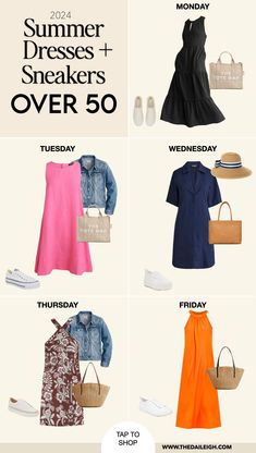 Summer Dress With Sneakers Outfits Over 50, Summer Dresses Over 50 Summer Dress With Sneakers, Looks Jeans, Preppy Summer Outfits, Best Summer Dresses, Casual Outfit Inspiration