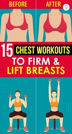 the before and after image shows how to do chest workouts