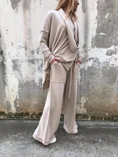 Knitted Asymmetric Set, Knit Costume, Long Cardigan, Wide-leg Pants, Autumn Set, Everyday Costume, Designer Set, Conceptbg - Etsy Casual Asymmetrical Pants For Fall, Casual Fall Pants With Asymmetrical Shape, Costume Designer, Womens Size Chart, Women's Costumes, Women Set, Long Cardigan, Egift Card, Wide Leg Pants