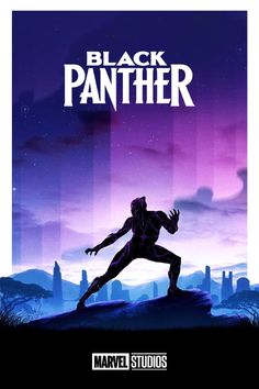 the cover to black panther, featuring a man in front of a purple sky and stars