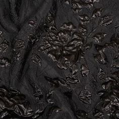 Metallic Black Roses and Leaves Luxury Brocade - Lame & Metallic - Other Fabrics - Fashion Fabrics Black Brocade Fabric, Vampire Mansion, Large Roses, Reverse Engineering, Brocade Skirt, Black Ground, Structured Jacket, Brocade Dress, Black Roses