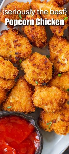 If you’ve never tried it before, it features tender chunks of chicken breast that have been breaded and deep-fried to golden brown perfection. Popcorn Chicken Recipe Easy, Baked Popcorn Chicken, Easy Popcorn, Fried Chicken Nuggets, Chicken Bites Recipes, Popcorn Chicken Recipe, Crispy Chicken Sandwiches, Crispy Chicken Recipes, Healthy Popcorn