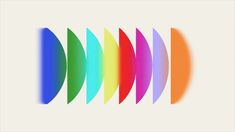 an image of different colored lines on a white background with the colors in the middle