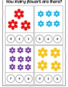 flower counting game for toddlers to learn how many flowers are there