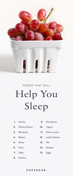 If you're a restless sleeper, try eating any of these foods a few hours before bedtime to help you get a more restful night of sleep. Purposeful Life, Food Help, Family Lifestyle, Beauty Wellness, Content Creators, Health Remedies, Healthy Meals, Popsugar, Healthy Tips