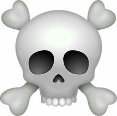 a skull and crossbones is shown in this image