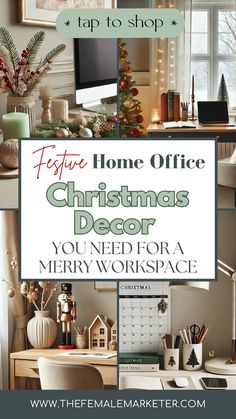 christmas decor with the words festive home office christmas decor you need for a merry workspace