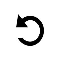 the letter c with an arrow pointing to it's left side on a white background