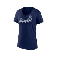 a women's nike tee shirt with the word cowboys in white letters on it