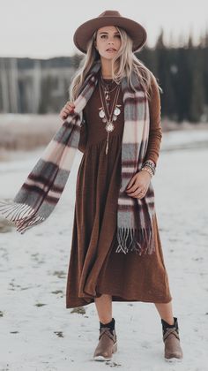 Accessories can completely transform a boho winter outfit. Use hats, scarves, and jewelry to elevate your look.