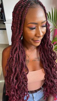 Waterfall Twist Hairstyles, Senegalese Twist Style, Big Box Braids, Havana Twist, Two Strand Twist, Twist Style, African Braids, Box Braids Hairstyles