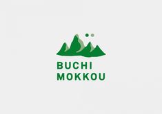 a green mountain logo with the words'buchi mokkau'on it