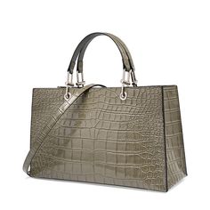 Free U.S. shipping. Style: Animal-print, Crocodile Printed , color:Grey, suite for season：Spring, Summer, Autumn, Winter ，Anniversary, Going out, Hanging out, Material Genuine Leather, Women's Grey Croc Printed Leather Handbags Mini Tote Grey Suite, Winter Anniversary, Womens Work Bag, Croc Print, Leather Handbags Women, Leather Books, Business Bag, Genuine Leather Handbag, Work Bag