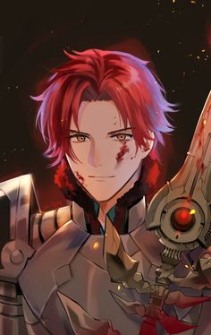 Red Haired Boy, Fire Emblem Characters, Boy Drawing, Fire Emblem Heroes, Blue Lion, Boy Art, Lynx, Fire Emblem