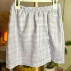 Elastic Waistband, Originally Purchased From Shein. Never Been Worn. Shein Skirts, Plaid Mini Skirt, Color Purple, Mini Skirt, Womens Skirt, Lavender, Mini Skirts, Plaid, Elastic