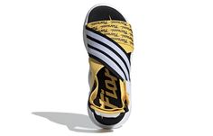 Adidas Fiorucci x Womens WMNS Magmur Sandal 'Core Yellow' Core Yellow/Footwear White/Core Black EG6213 Adidas Fiorucci, Yellow Footwear, Yellow Core, White Core, Adidas, Sandals, Yellow, White, Black