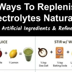 three different ways to replenish electrolytes natural ingredients and remedies