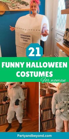 some people are dressed up in costumes and posing for pictures with the caption 21 funny halloween costumes