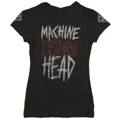 Machine Head Scratch Logo Girls Jr Tissue Tee Diamond Logo, Merch Products, Machine Head, Red Head, Mens Graphic Tshirt, Range, ? Logo, Hats