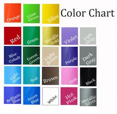 the color chart for different shades of paint