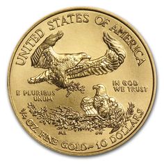 Gold Eagle Quarter Eagle In Flight, American Coins, Gold Stock