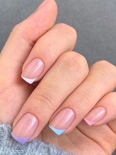 Milky Nails, Spring Nail Trends, French Manicure Nails, Colorful Nail, Casual Nails, Makijaż Smokey Eye, Cute Gel Nails, Short Acrylic Nails Designs, Girls Nails